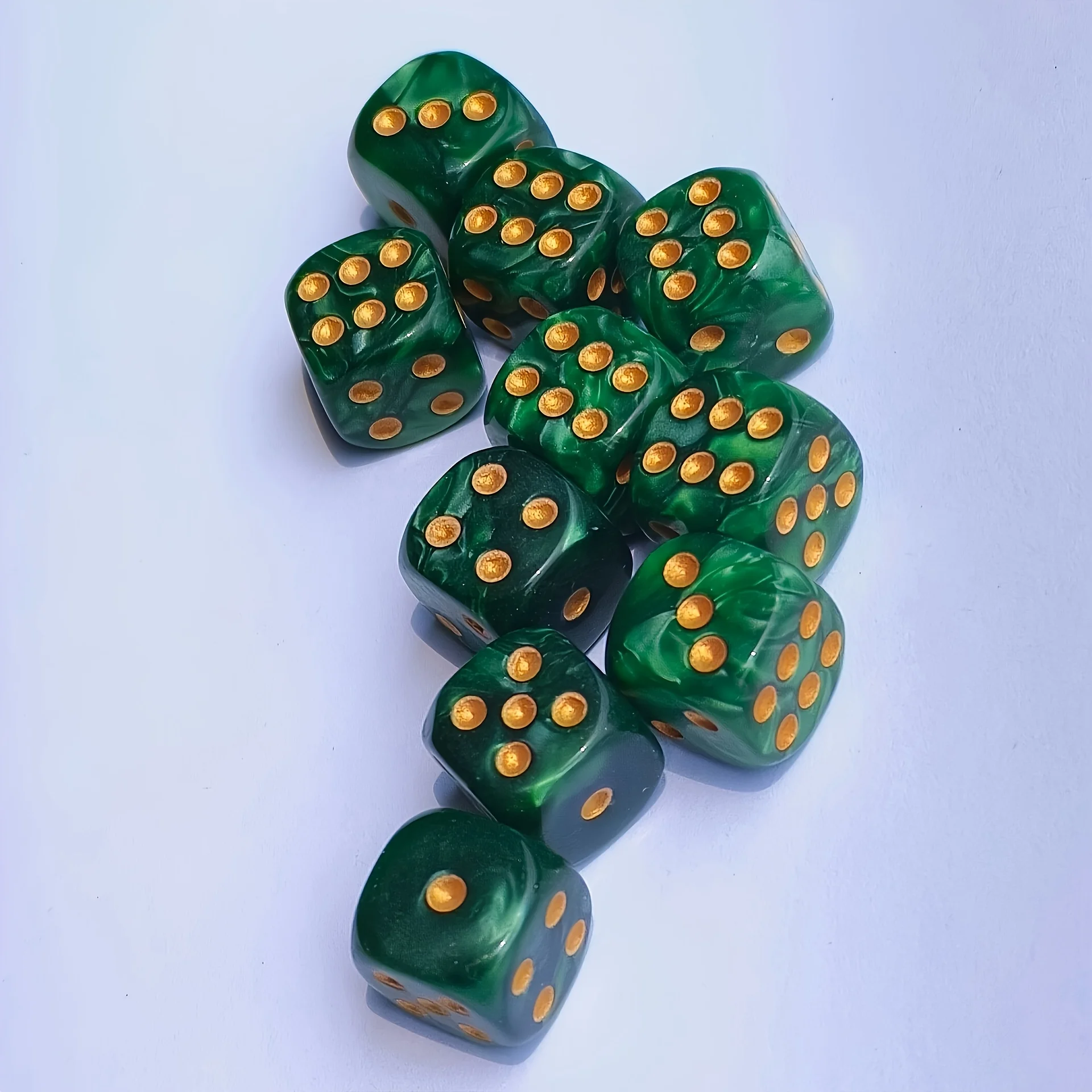 10개입 12mm 진주 무늬 D6 주사위, 둥근 모서리 - Board Game Arena 리뷰 및 가격