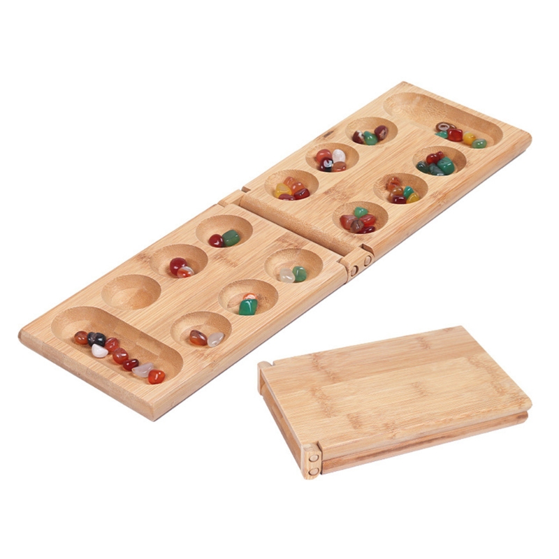 Mancala 보드 게임 다채로운 돌 자갈이 있는 접이 - Board Game Ranking 리뷰 및 가격