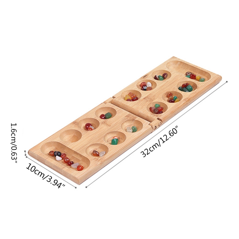 Mancala 보드 게임 다채로운 돌 자갈이 있는 접이 - Board Game Ranking 리뷰 및 가격