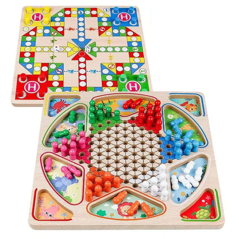 2 in 1 양면 미니 체스 게임 체커 보드 나무 비행 - Board Game Catan 리뷰 및 가격